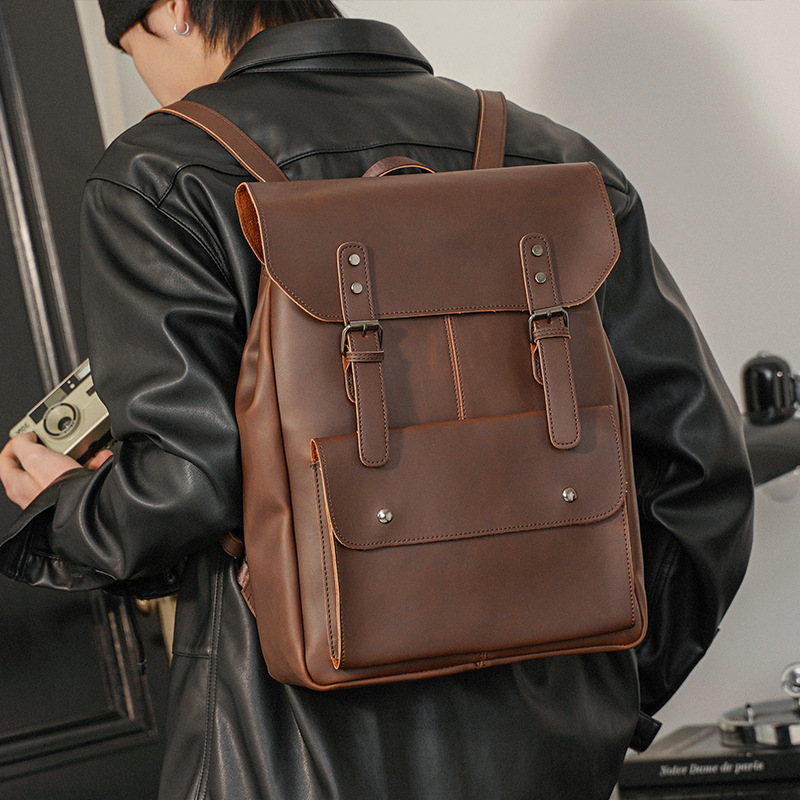 GOYN Vintage Men's Leather Bac - Leather Work Rucksack Mens 评论和价格