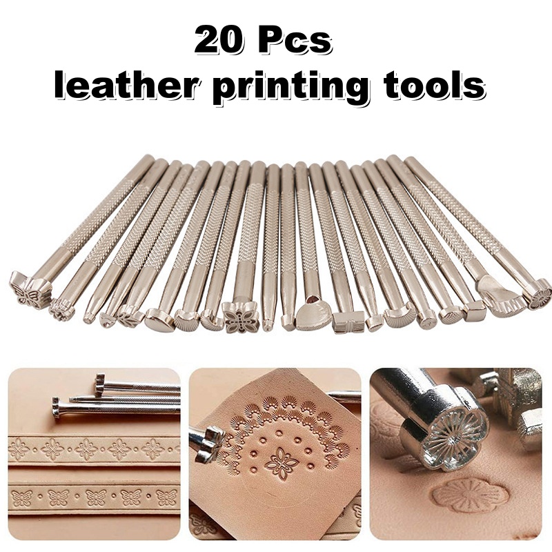 20Pcs Leather Stamping Tools L - Leatherwork Tool Kit 评论和价格
