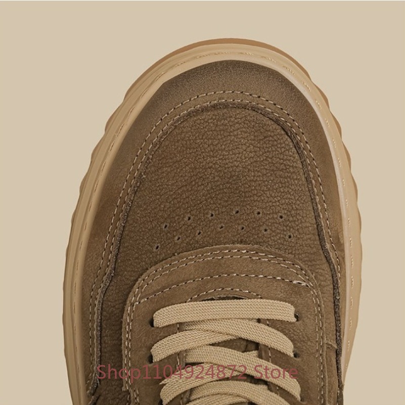 British Style Thick Sole Casua - Leather Work Oxfords 评论和价格