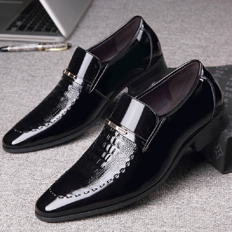Men Leather Shoes Patent Leath - Leather Work Oxfords 评论和价格