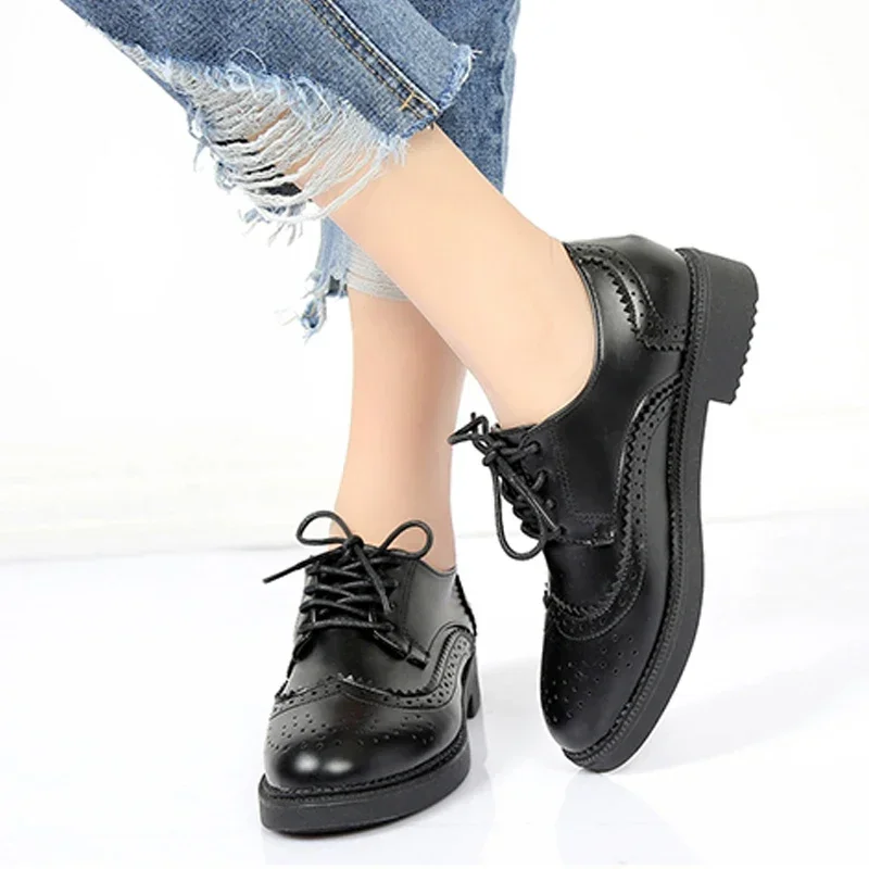 2025 Autumn Women Oxford Flats - Leather Work Oxfords 评论和价格