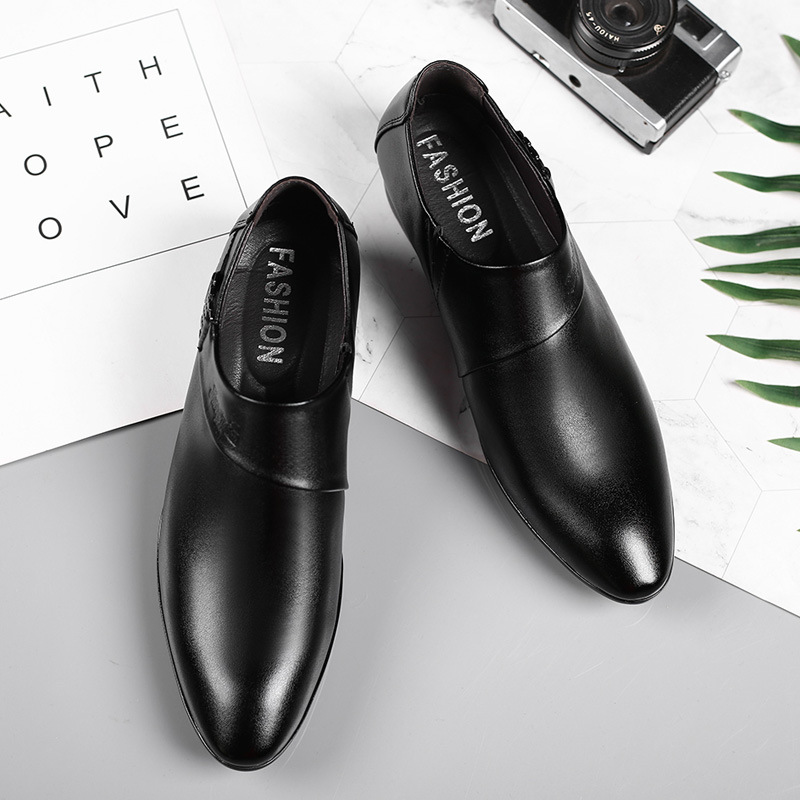 Men PU Leather Shoes Formal Dr - Leather Work Oxfords 评论和价格