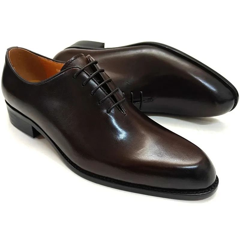 Successful Men's Leather Shoes - Leather Work Oxfords 评论和价格
