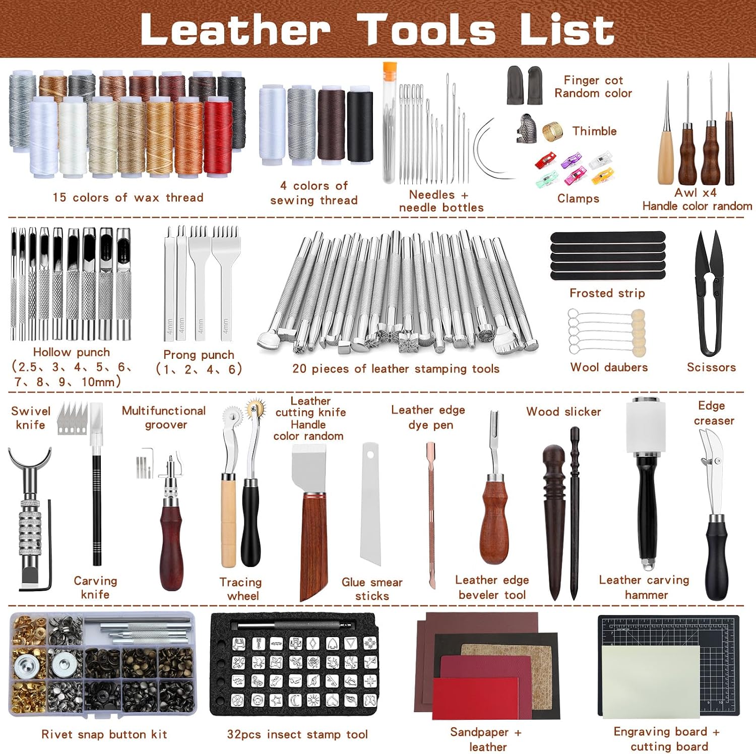 Leather Tooling Kit Leather Cr - Leatherwork Tool Kit 评论和价格