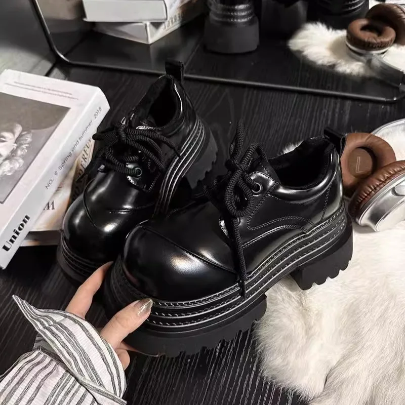 Women Retro Loafers 2025 Sprin - Leather Work Oxfords 评论和价格