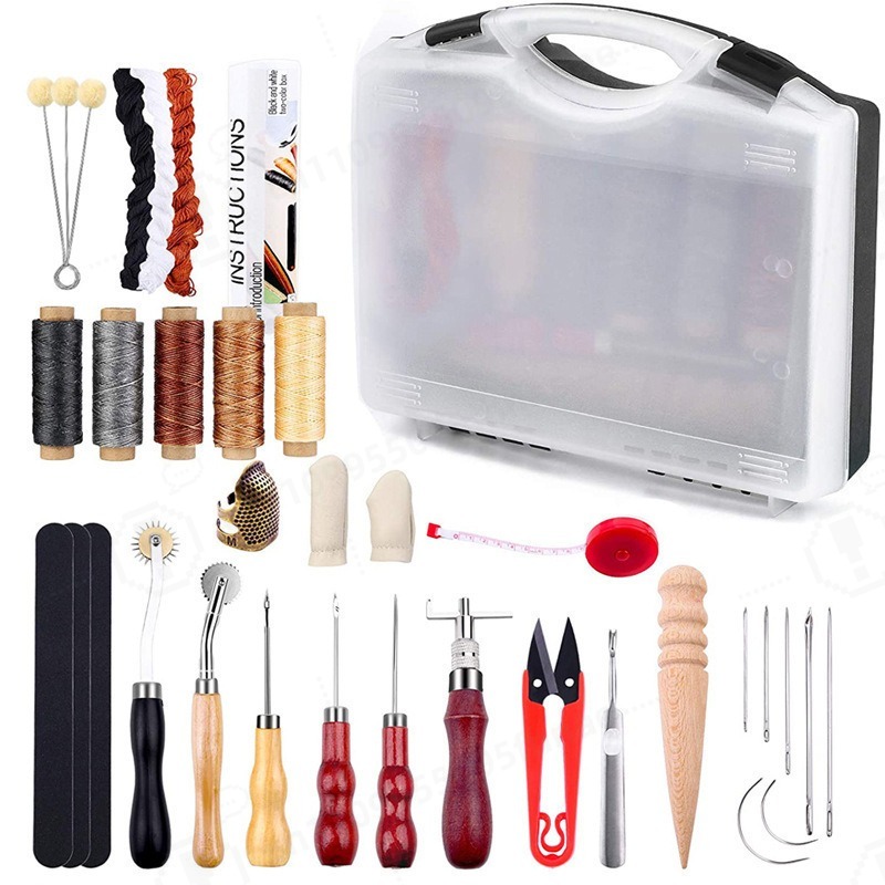 DIY Leather Craft Hand Sewing  - Leatherwork Tool Kit 评论和价格