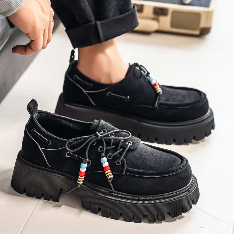 Men's Thick-Soled Derby Work B - Leather Work Oxfords 评论和价格