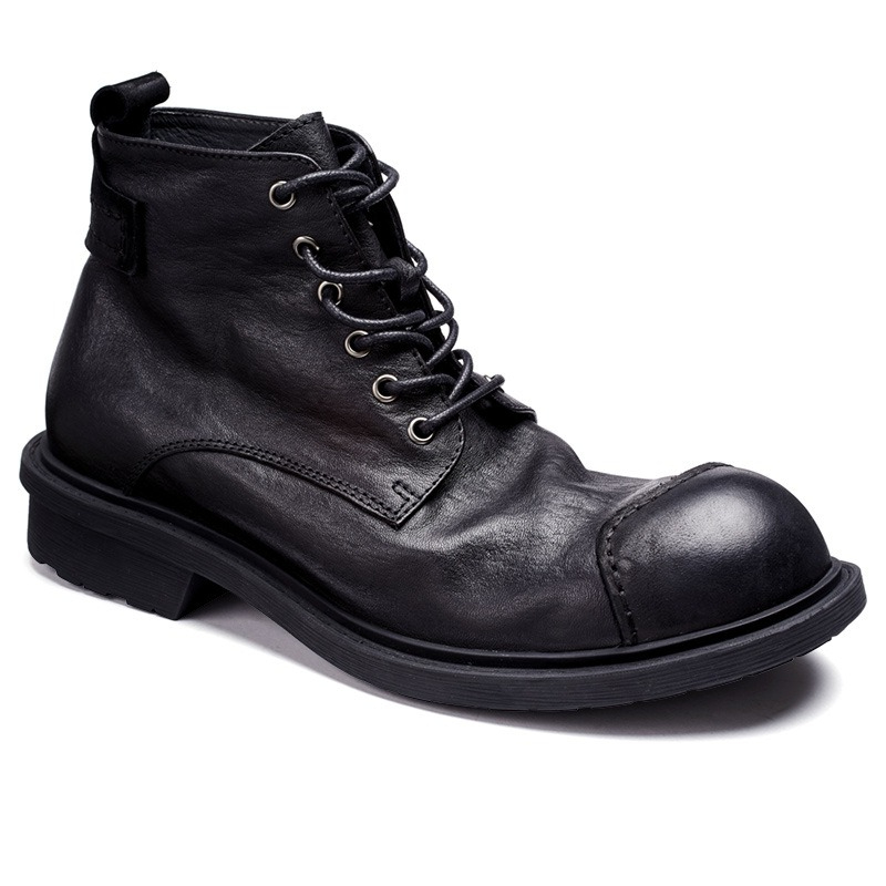 Big-headed Men's Retro Work Bo - Leather Work Oxfords 评论和价格