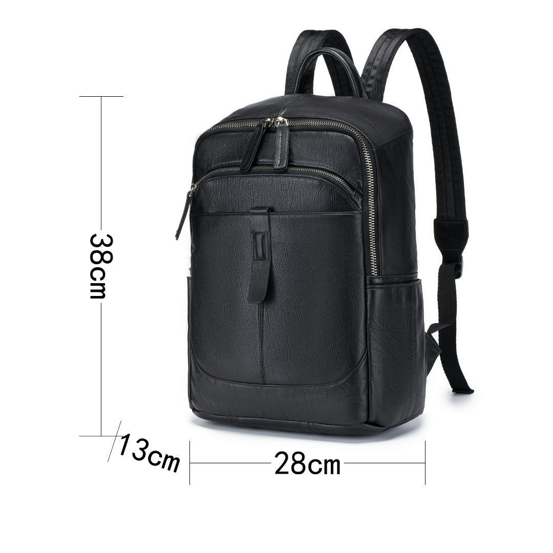 Black Man Genuine Leather Back - Leather Work Rucksack Mens 评论和价格