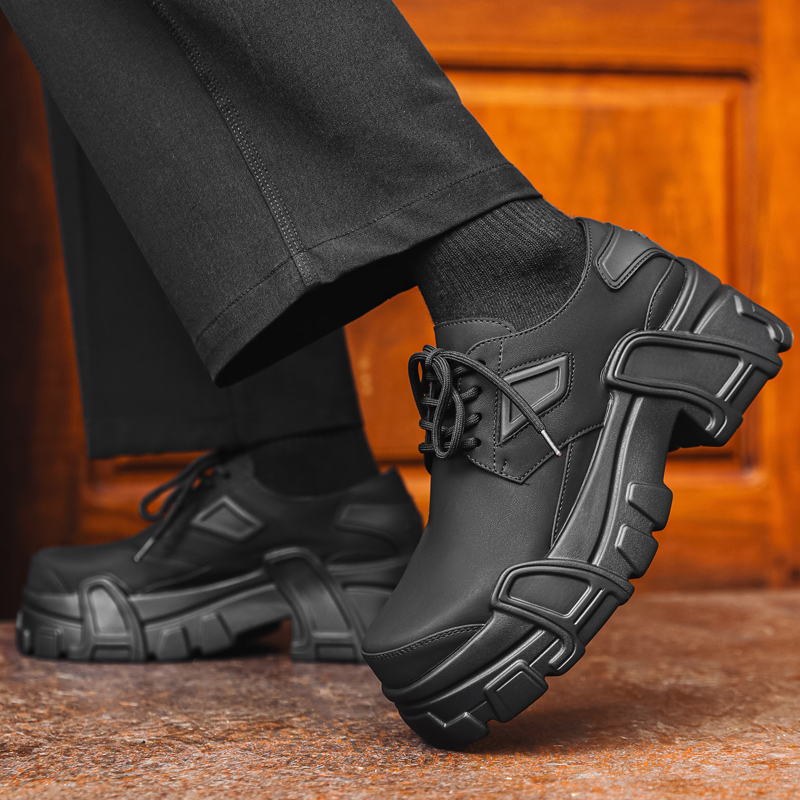 Men Platform Leather Shoes For - Leather Work Oxfords 评论和价格