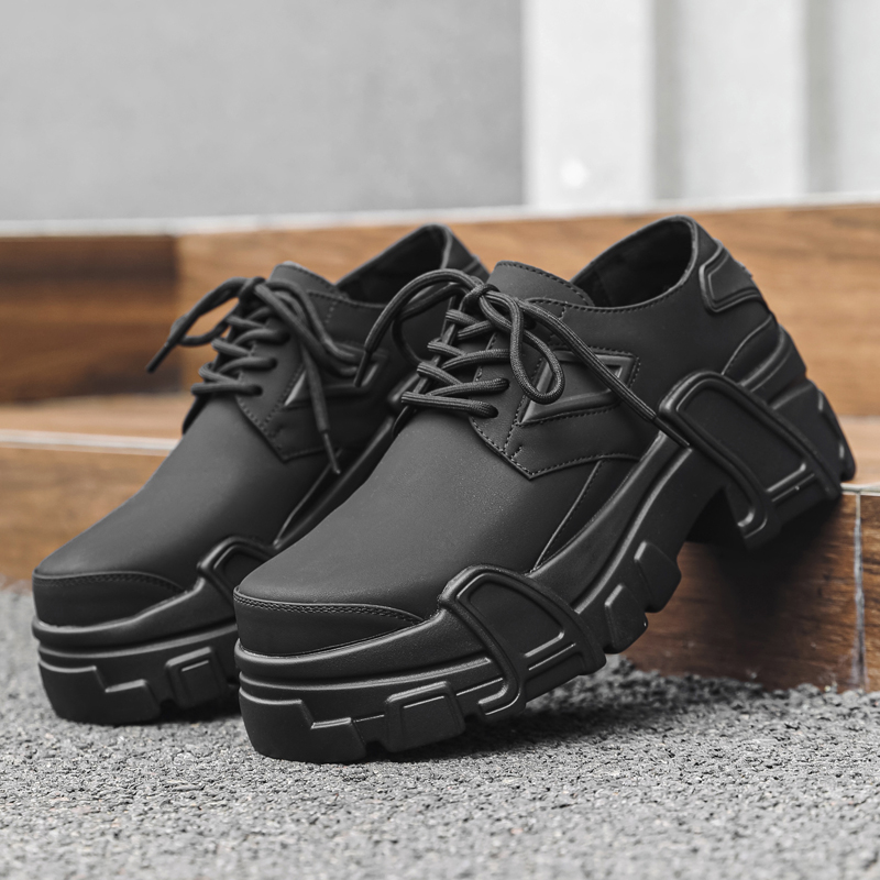 Men Platform Leather Shoes For - Leather Work Oxfords 评论和价格