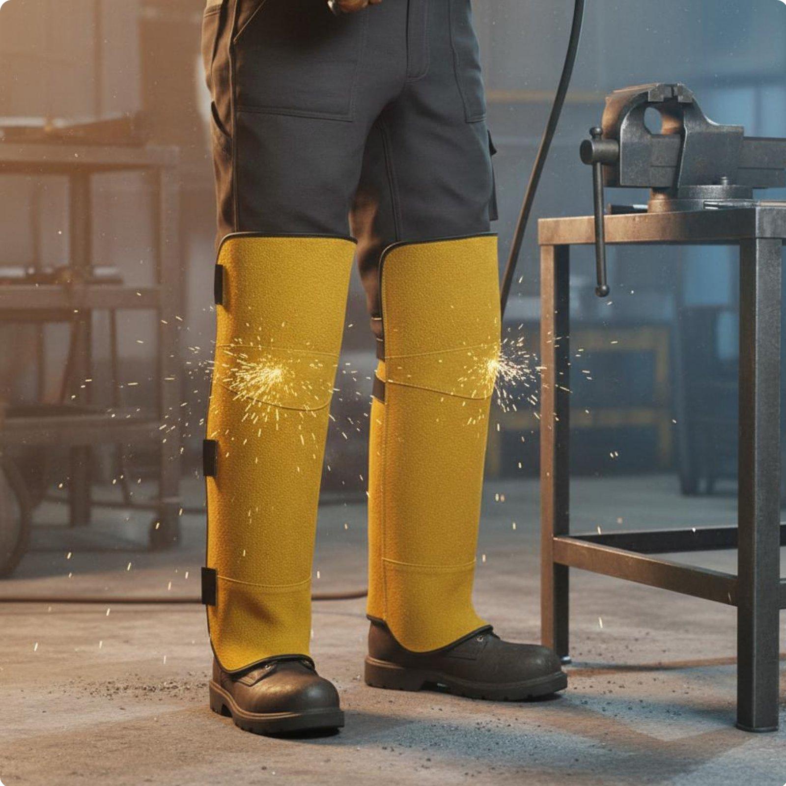 Welder Gaiters  Knee Pads Bovi - Leather Work Knee Pads 评论和价格