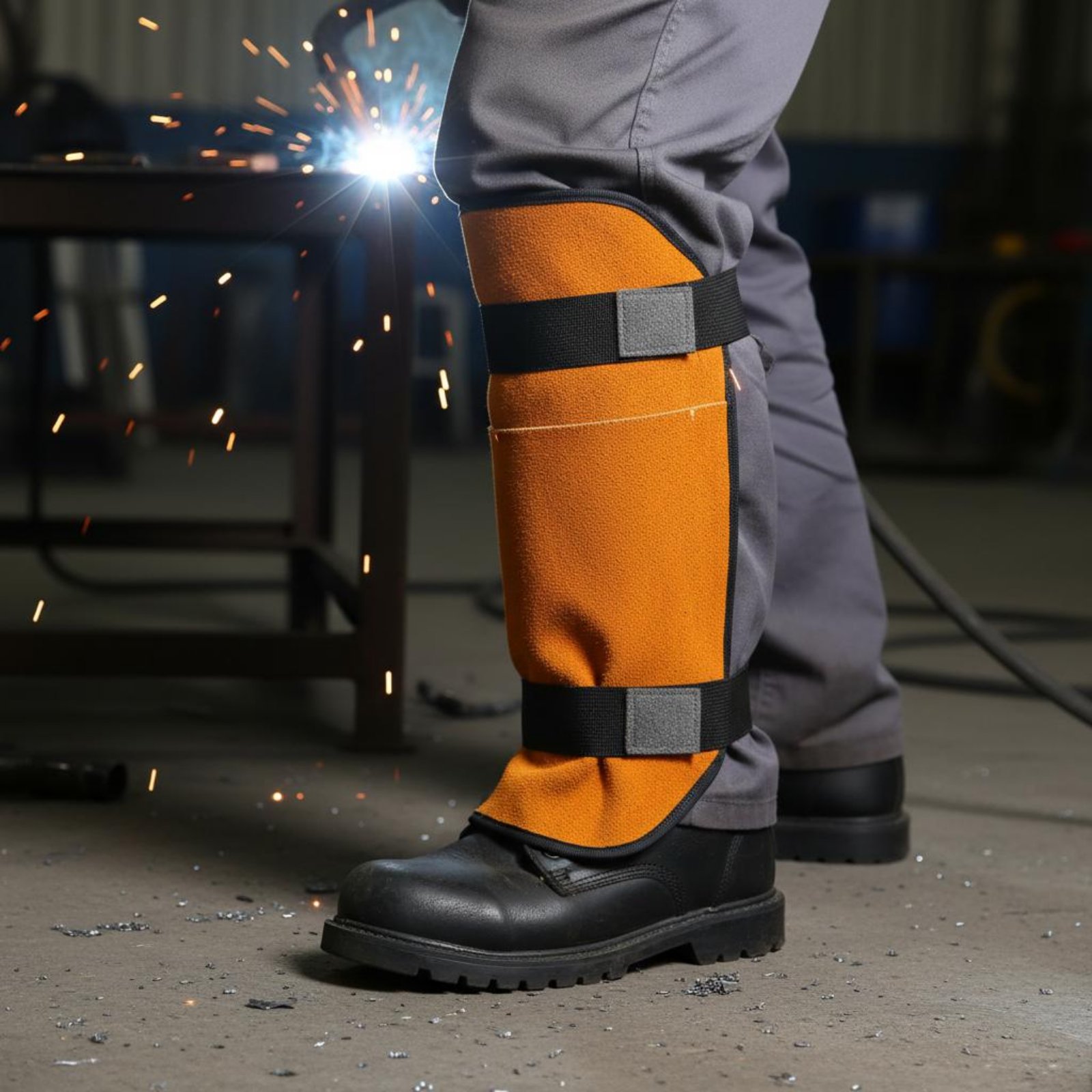 Welder Gaiters  Knee Pads Bovi - Leather Work Knee Pads 评论和价格