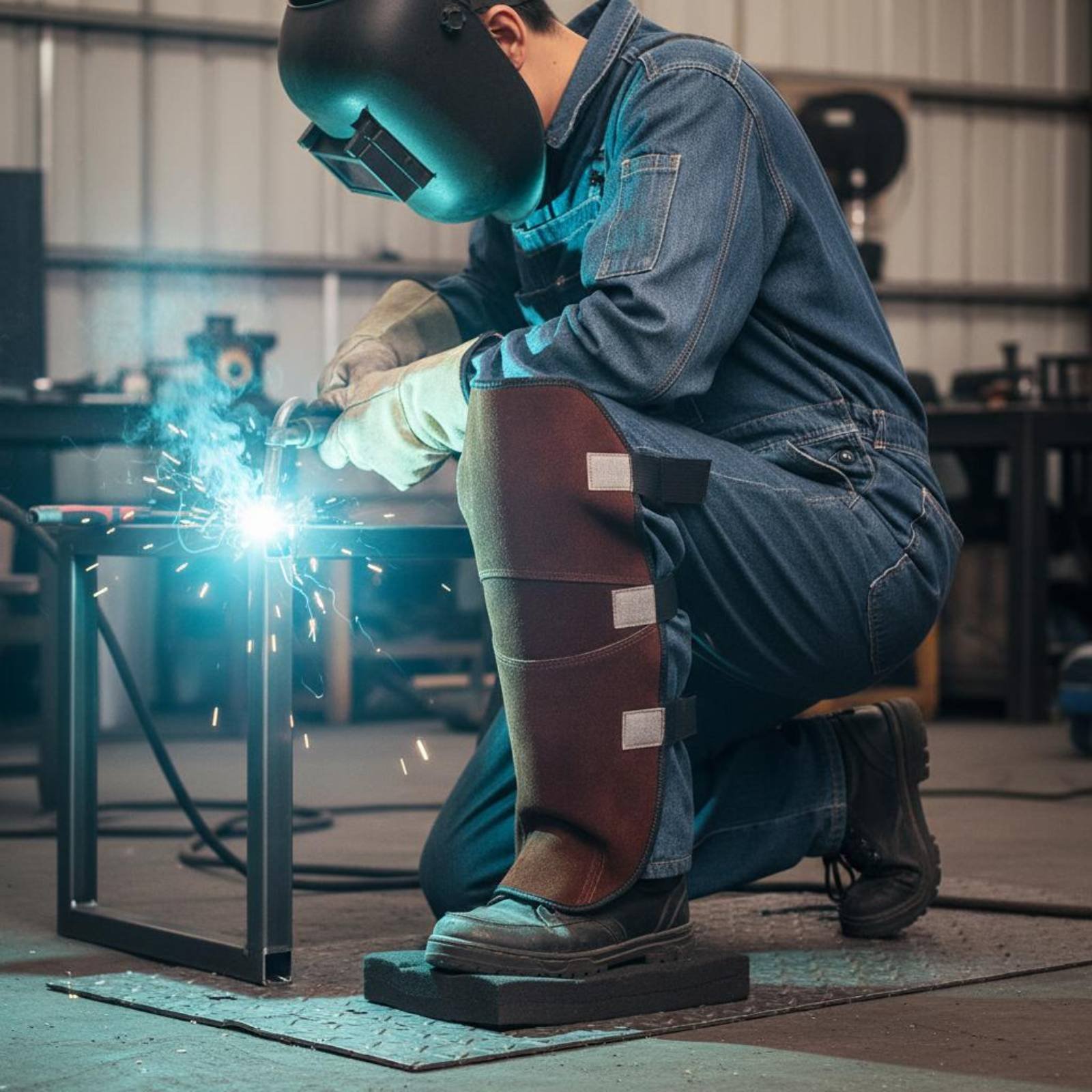 Welder Gaiters  Knee Pads Bovi - Leather Work Knee Pads 评论和价格