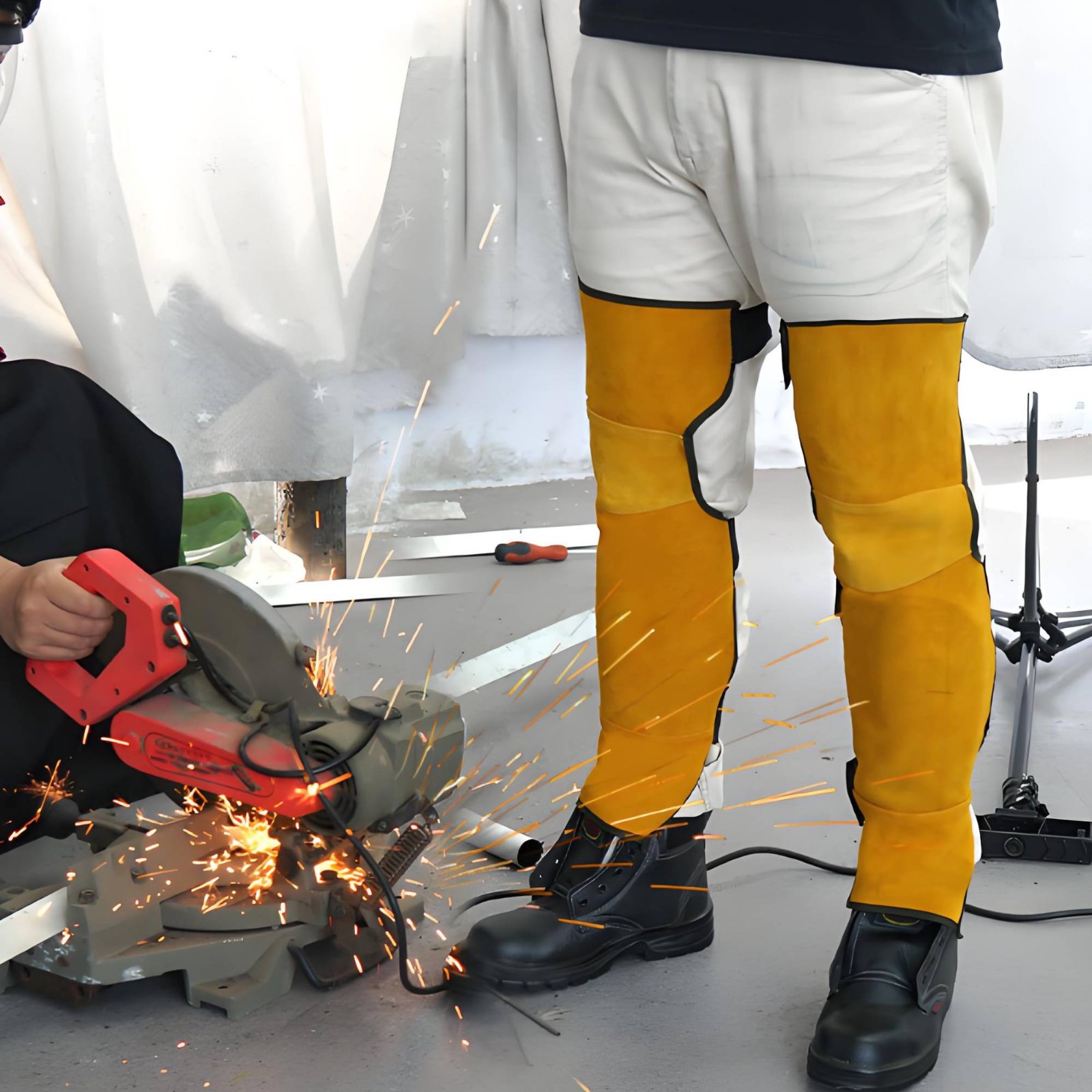 Welder Gaiters  Knee Pads Bovi - Leather Work Knee Pads 评论和价格