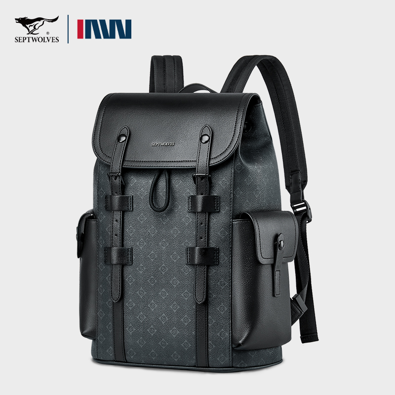 Septwolves High Quality Busine - Leather Work Rucksack Mens 评论和价格
