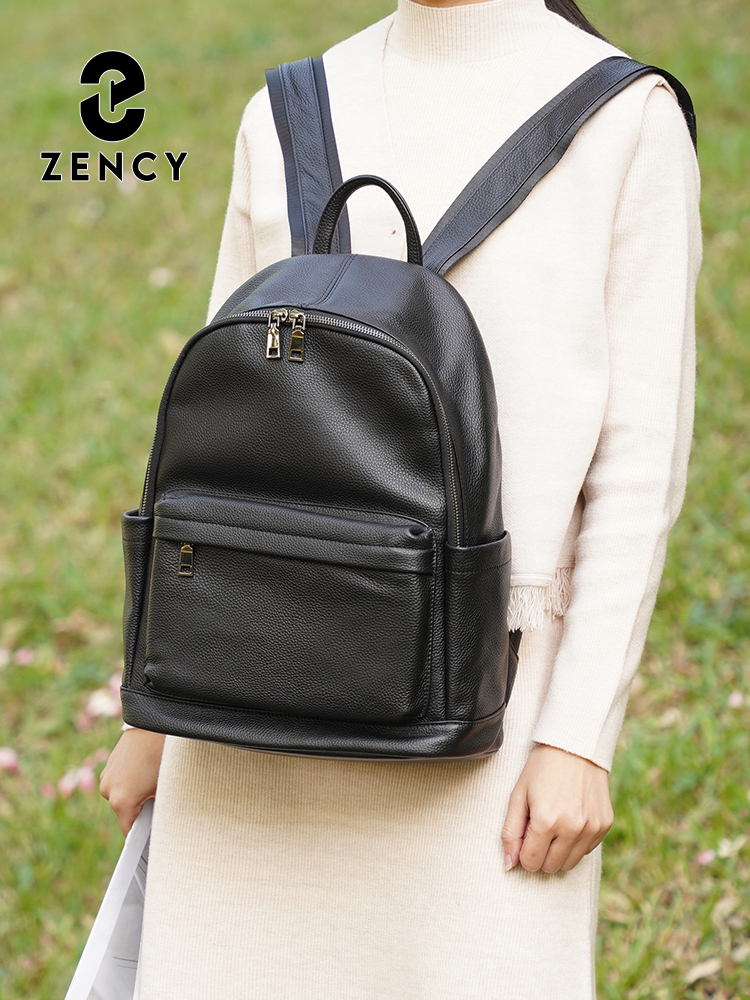 Zency Men Backpack Cow Leather - Leather Work Rucksack Mens 评论和价格