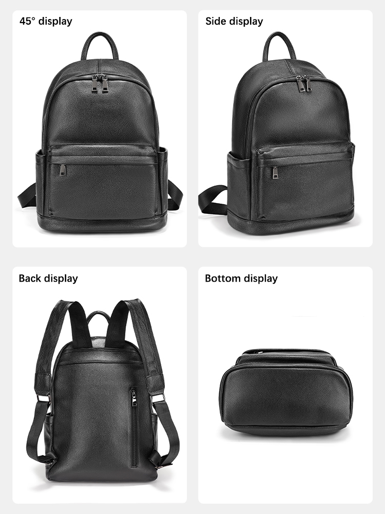 Zency Men Backpack Cow Leather - Leather Work Rucksack Mens 评论和价格